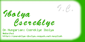 ibolya csereklye business card